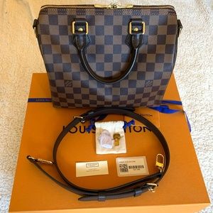 ❌SOLD❌ Speedy Bandouliere 25 Damier Ebene